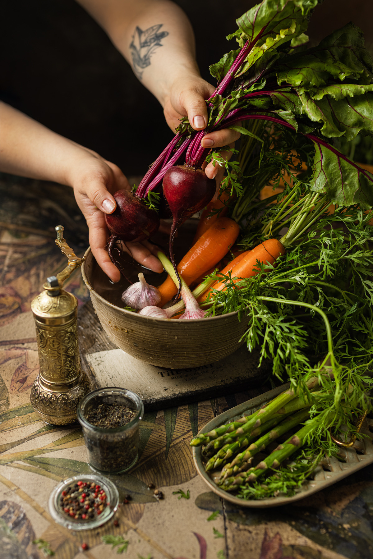 Овощи в стиле рустик. Юлия Космо — фуд-фотограф, предметный стилист, Москва