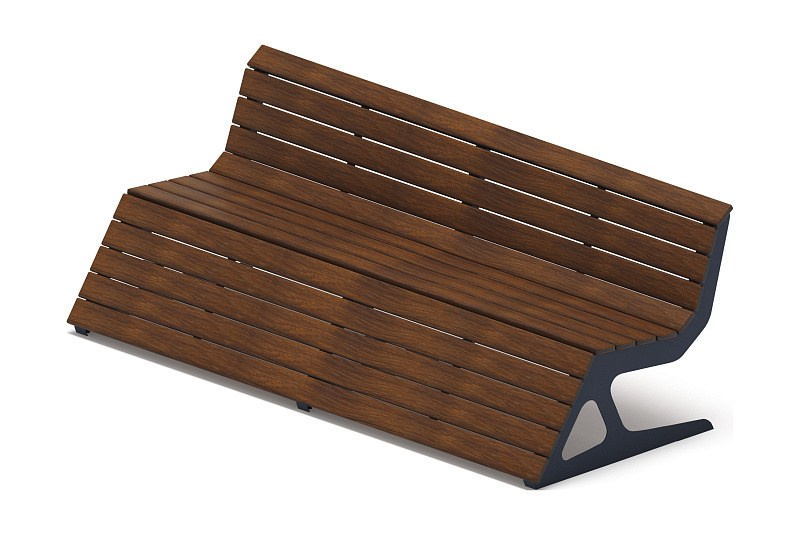 Скамья - МФ 42.02.05-20 (Темный дуб) Д:2400 (под анкера) Габариты (ШхДхВ): 1020x2400x845 мм 