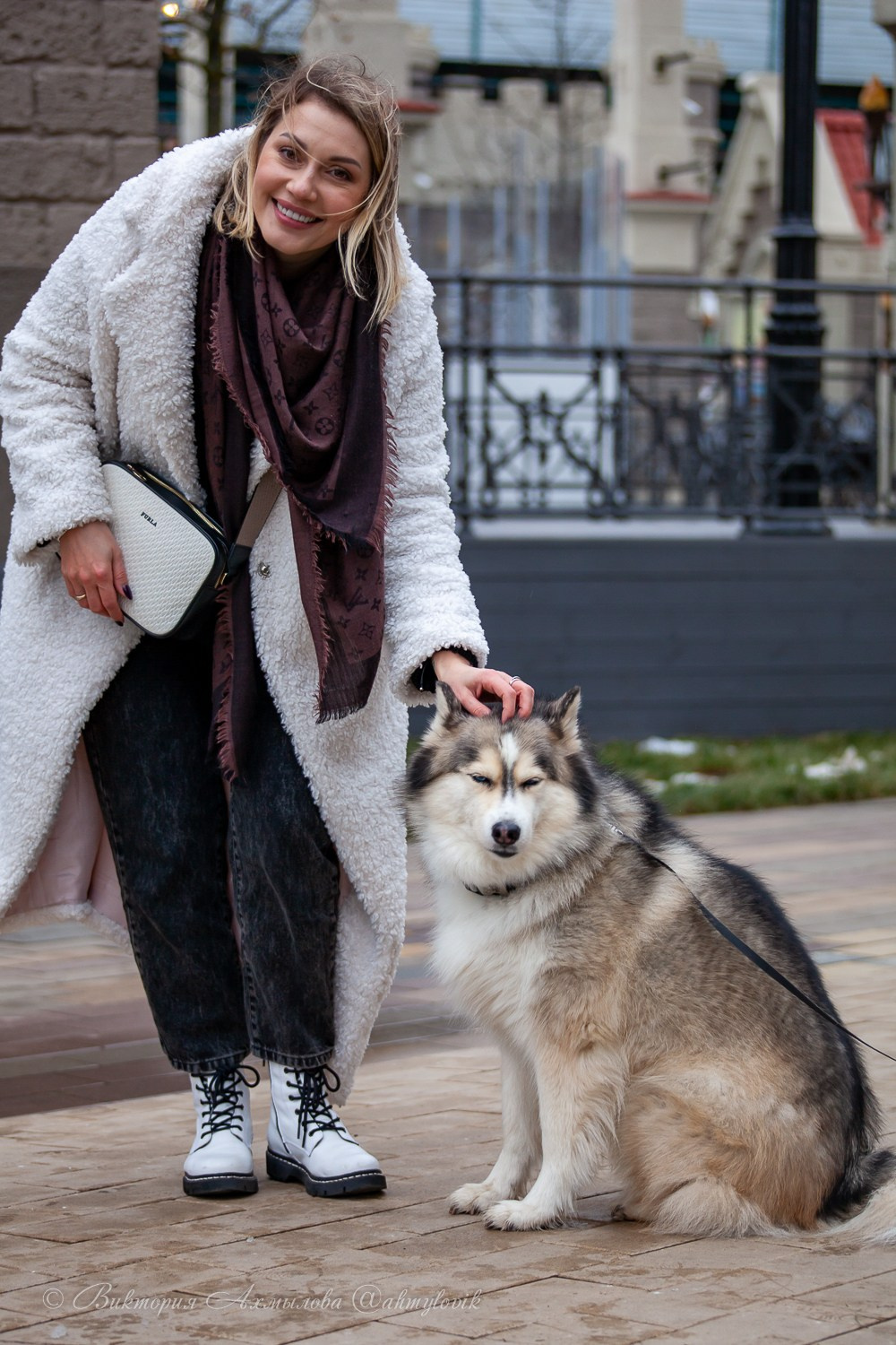 Прогулка с Хаски (Настя). Виктория Ахмылова. Фотограф в Москве