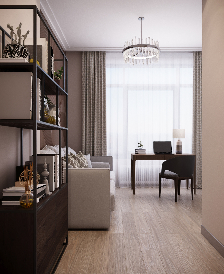 Стильный современный кабинет