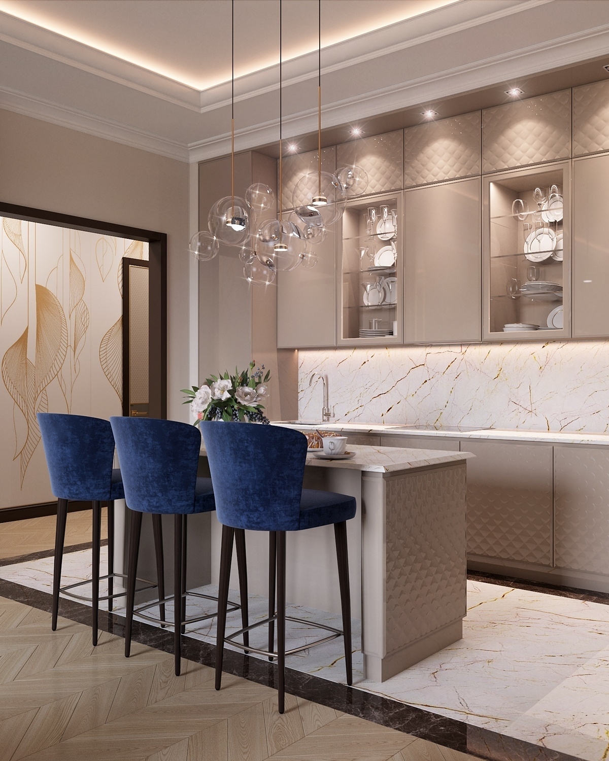 Дизайн кухни жк Виноградный