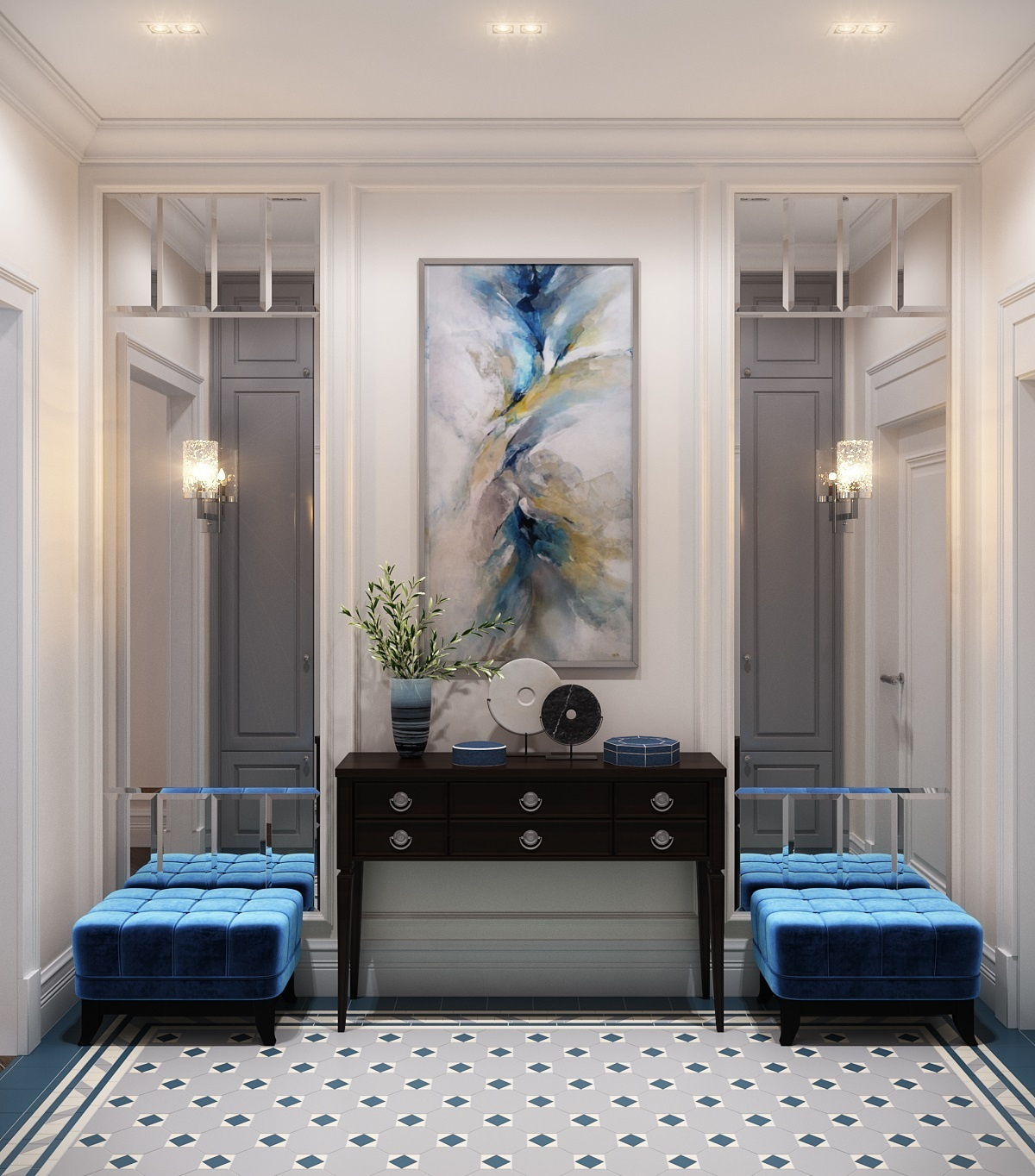 Дизайн прихожей в стиле неоклассика