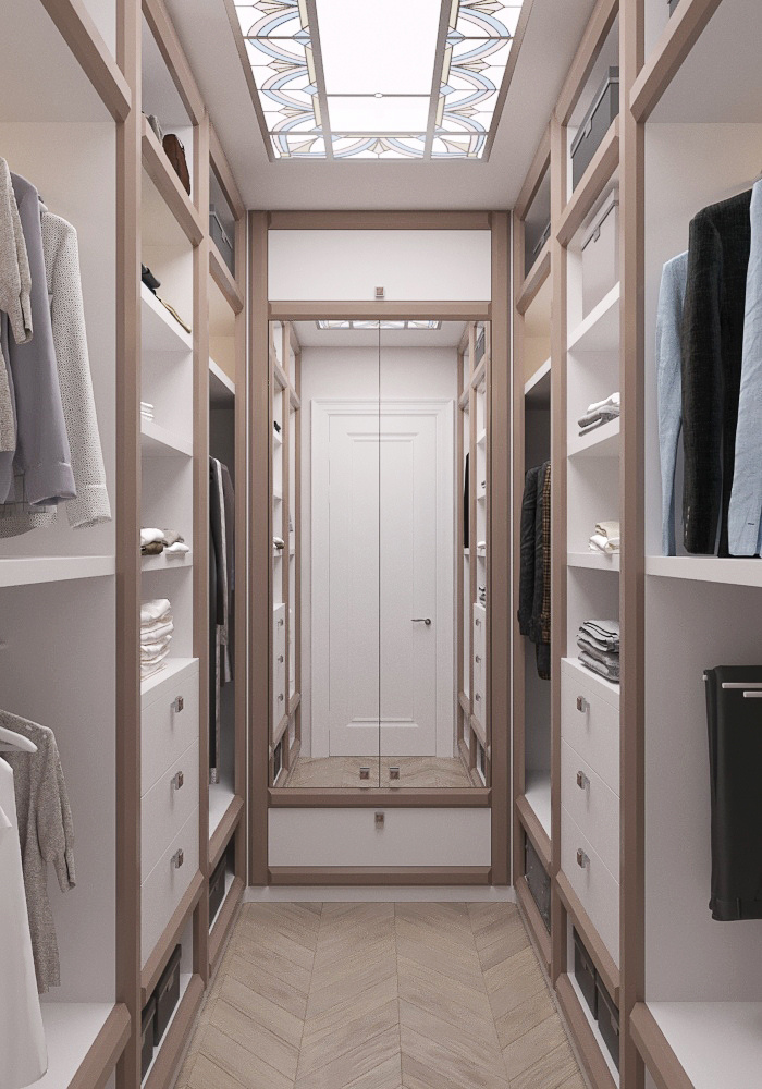 Дизайн гардеробной комнаты