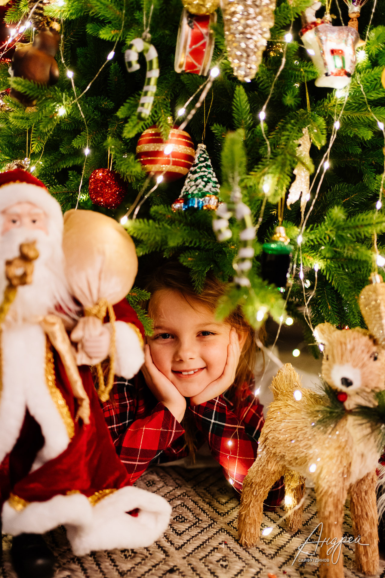Домашняя новогодняя семейная фотосессия. Свадебный и семейный фотограф в Ростове-на-Дону. Андрей Сайфутдинов