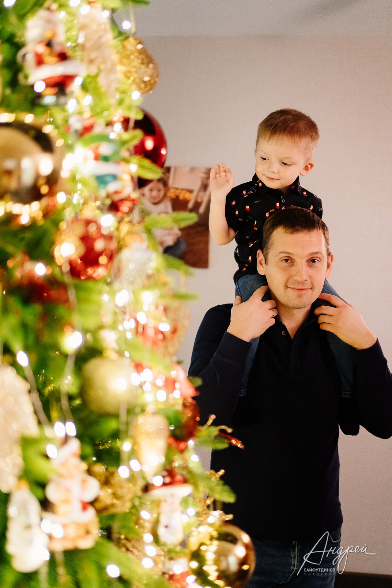 Домашняя новогодняя семейная фотосессия. Свадебный и семейный фотограф в Ростове-на-Дону. Андрей Сайфутдинов