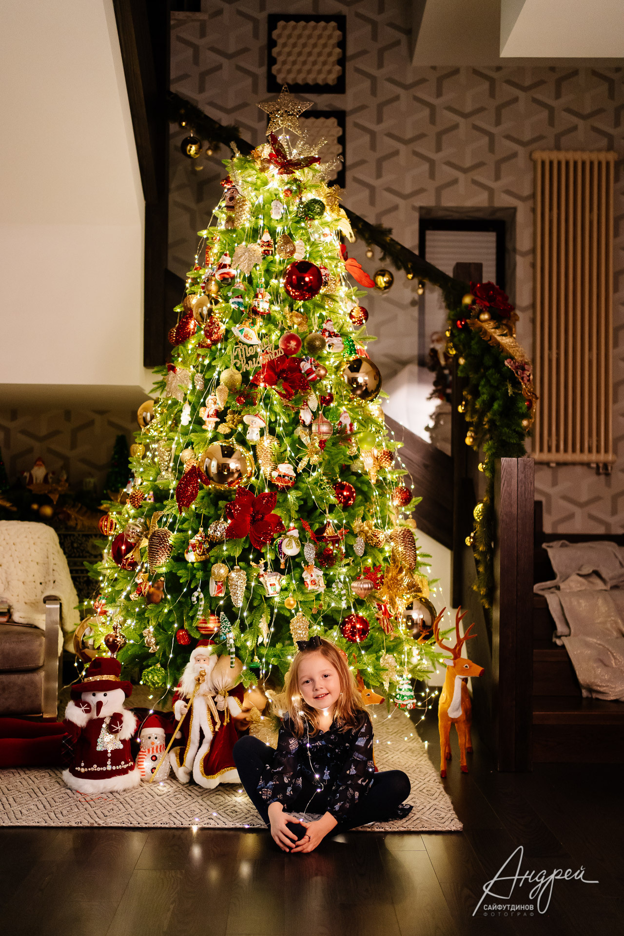 Домашняя новогодняя семейная фотосессия. Свадебный и семейный фотограф в Ростове-на-Дону. Андрей Сайфутдинов