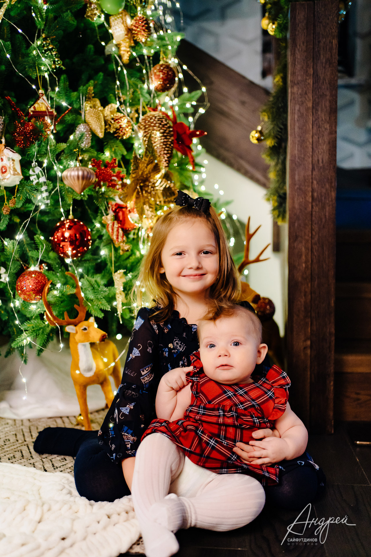 Домашняя новогодняя семейная фотосессия. Свадебный и семейный фотограф в Ростове-на-Дону. Андрей Сайфутдинов