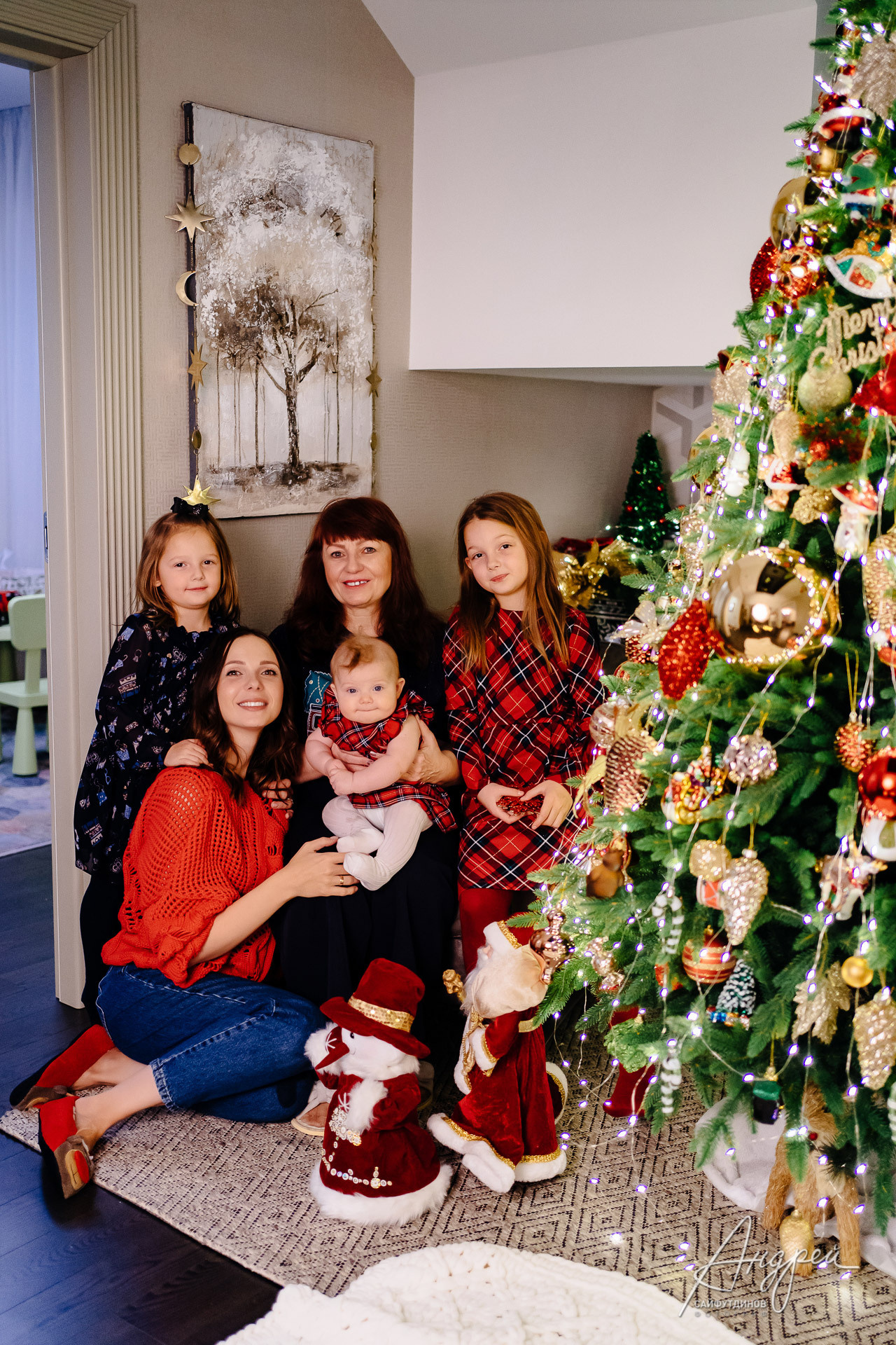 Домашняя новогодняя семейная фотосессия. Свадебный и семейный фотограф в Ростове-на-Дону. Андрей Сайфутдинов