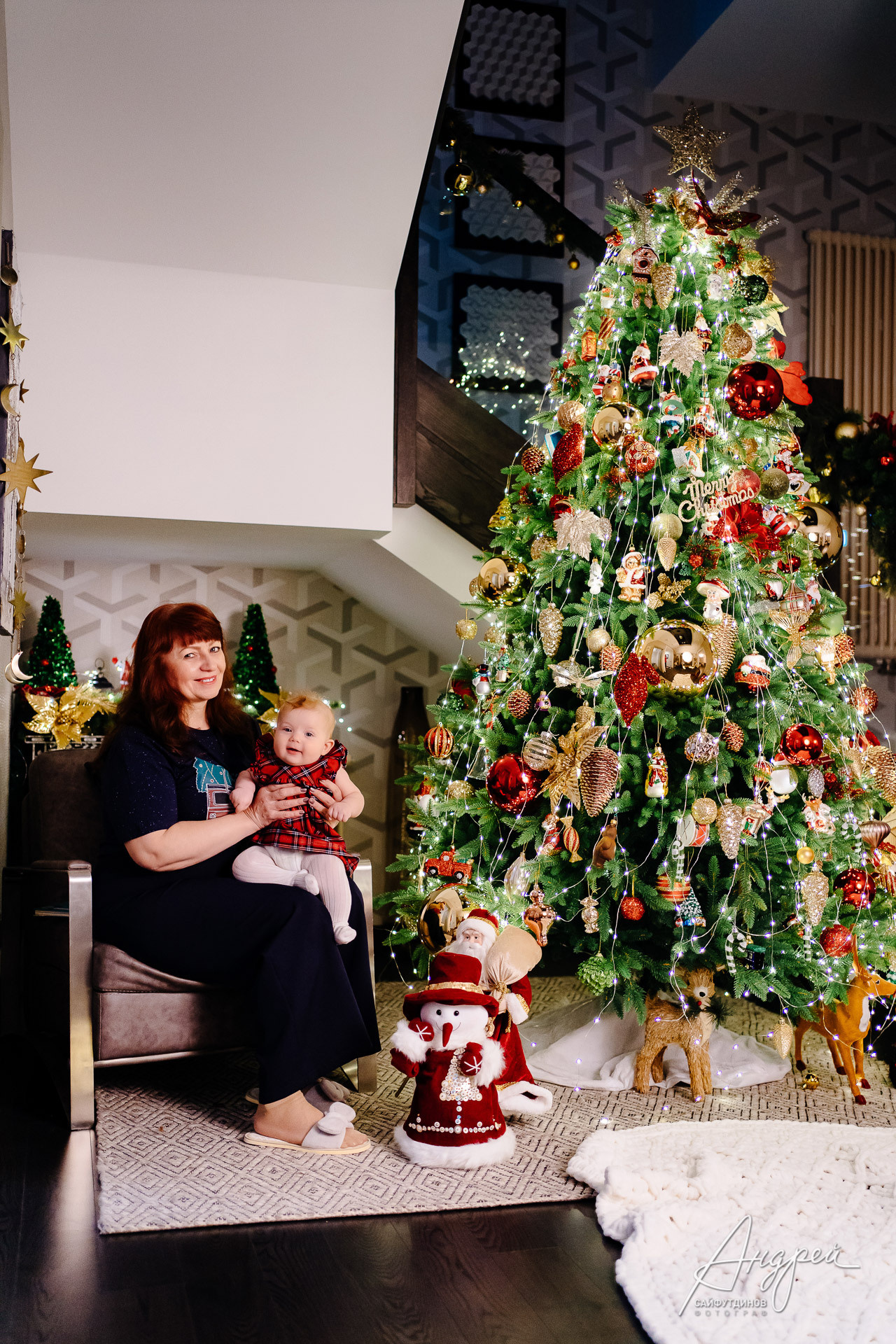 Домашняя новогодняя семейная фотосессия. Свадебный и семейный фотограф в Ростове-на-Дону. Андрей Сайфутдинов