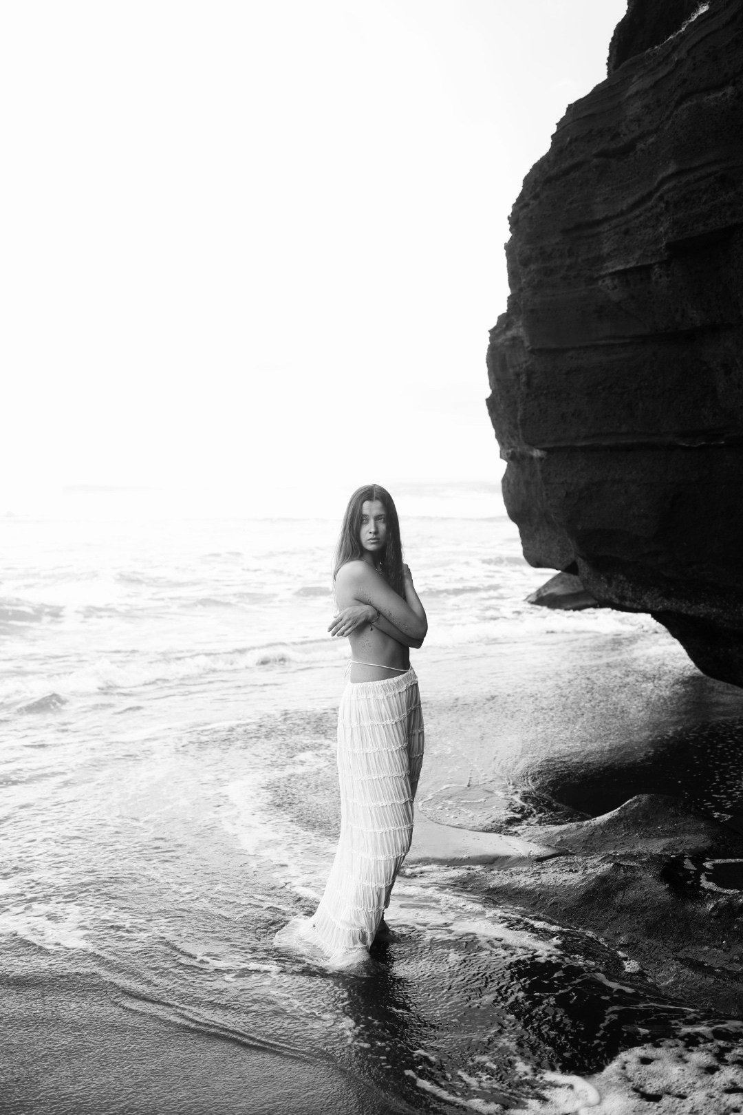 Polina black sands. Portrait photographer based in Bali. Photoshoot in Bali