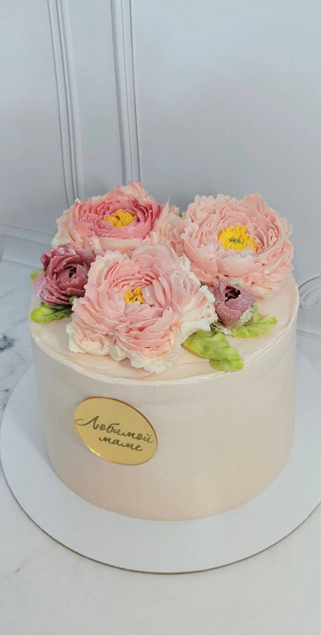 Работы учениц. Аникина Юлия / Кремовая флористика в корейской технике