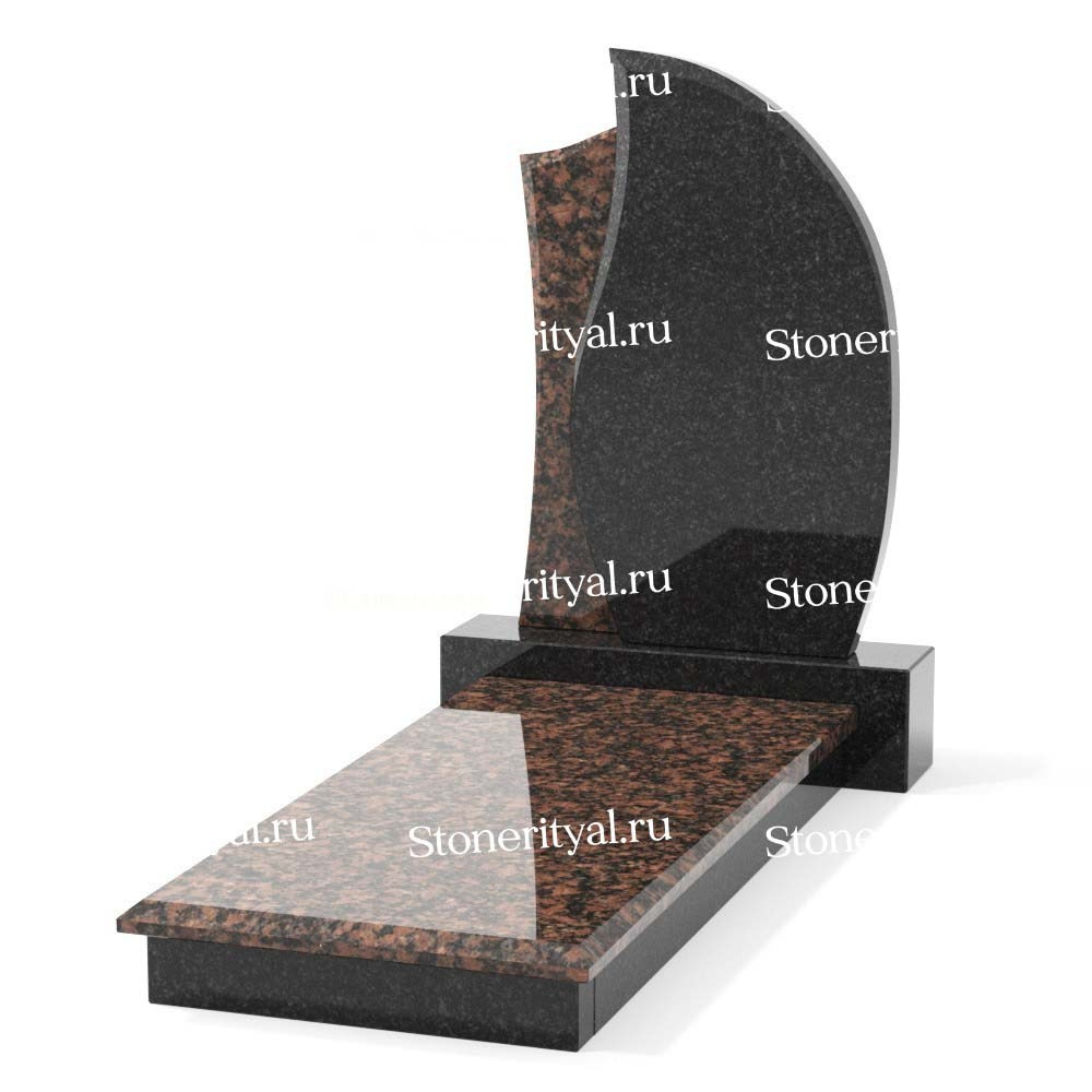 Комбинированные памятники на одного. Изготовление и установка памятников в Москве и МО