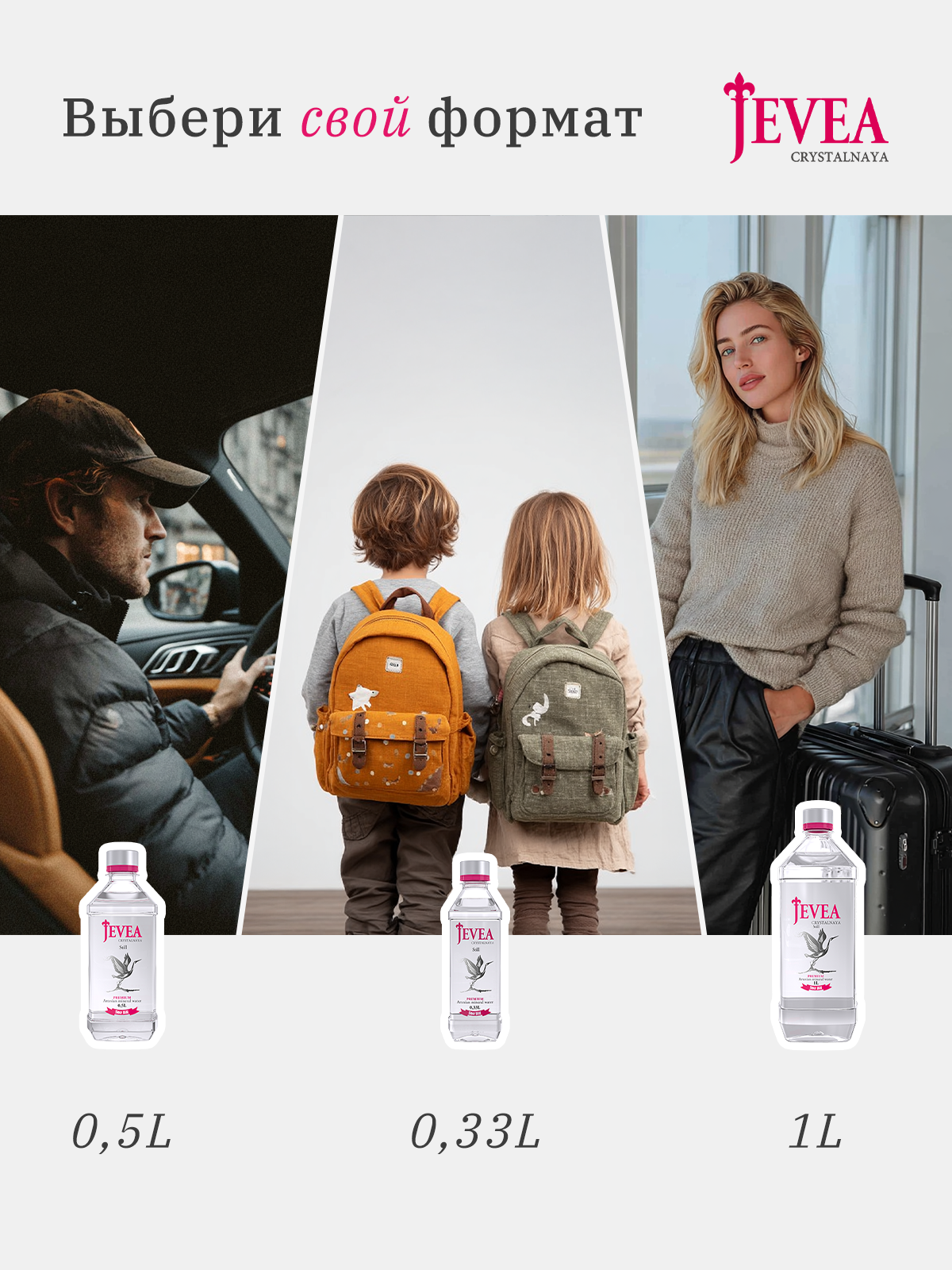 Вода Jevea. Разработка фирменного стиля, брендбука, логотипа (логобука), инфографика для маркетплейсов, Новосибирск
