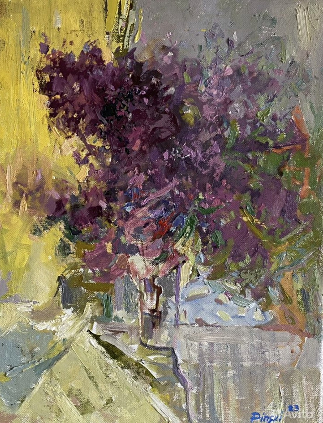 "Майская" 30Х40 см. Холст/масло, 2023 Импрессионизм, Масло, живопись, букет, сирень https://www.avito.ru/moskva/kollektsionirovanie/kartina_maslom_siren_mayskaya_3244621717