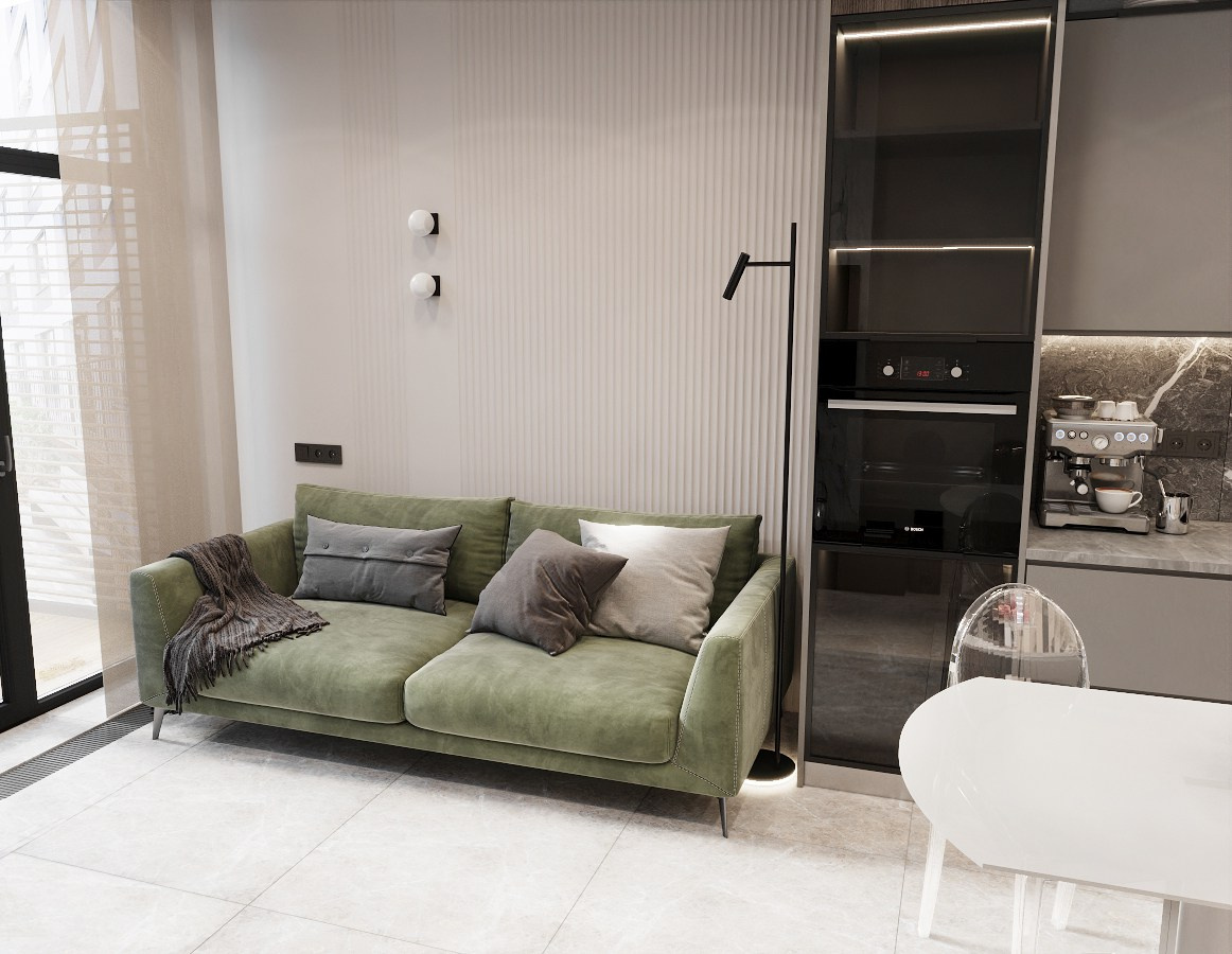 ЖК Первый квартал. Квартира с террасой. АСТАХОВА DESIGN дизайн интерьера +7 985 220 6109