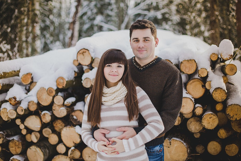 Зимняя лавстори Игорь+Маргарита. Фотограф в Варшаве Анна Розова