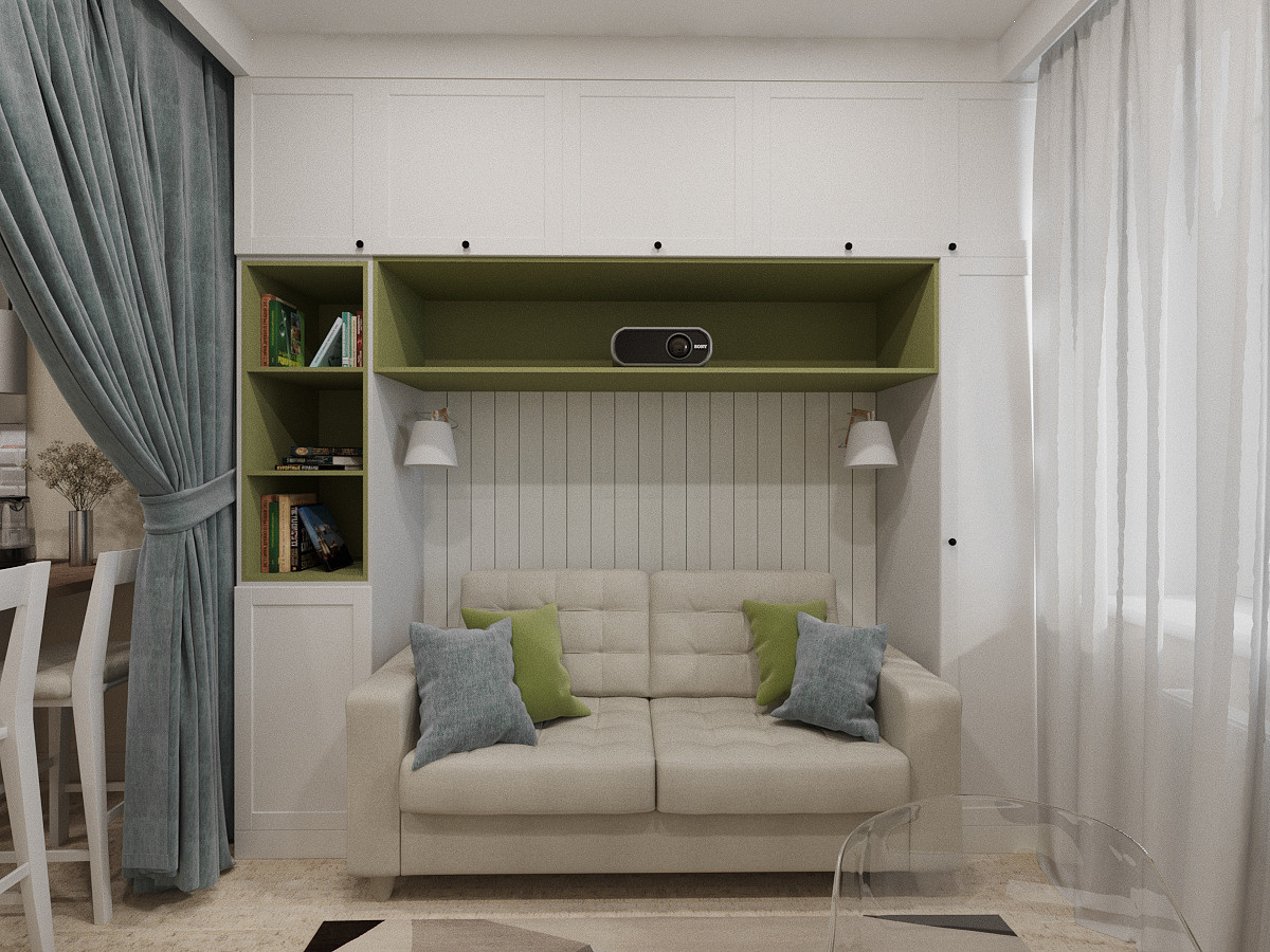 Кудрово (42 кв. м.). Дизайн интерьера в Санкт-Петурберге и Москве. Ксения Паршикова