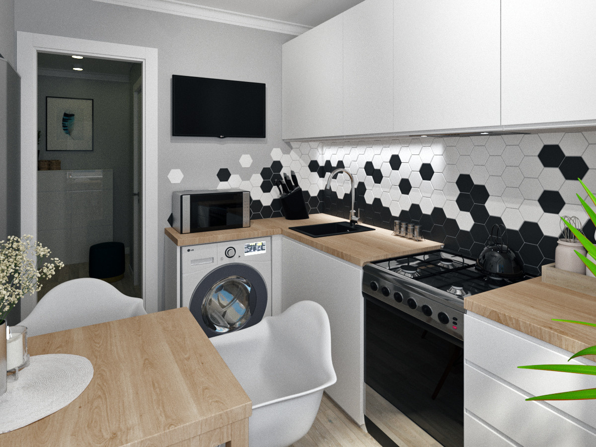 Однокомнатная квартира (31 кв. м.). Дизайн интерьера в Санкт-Петурберге и Москве. Ксения Паршикова