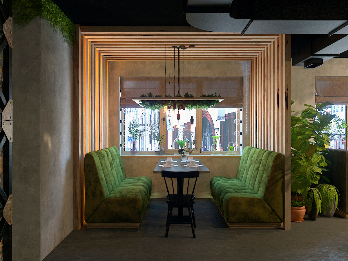 Ресторан «ЮлА» г. Боровичи. Дизайн интерьера в Пскове и Великом Новгороде