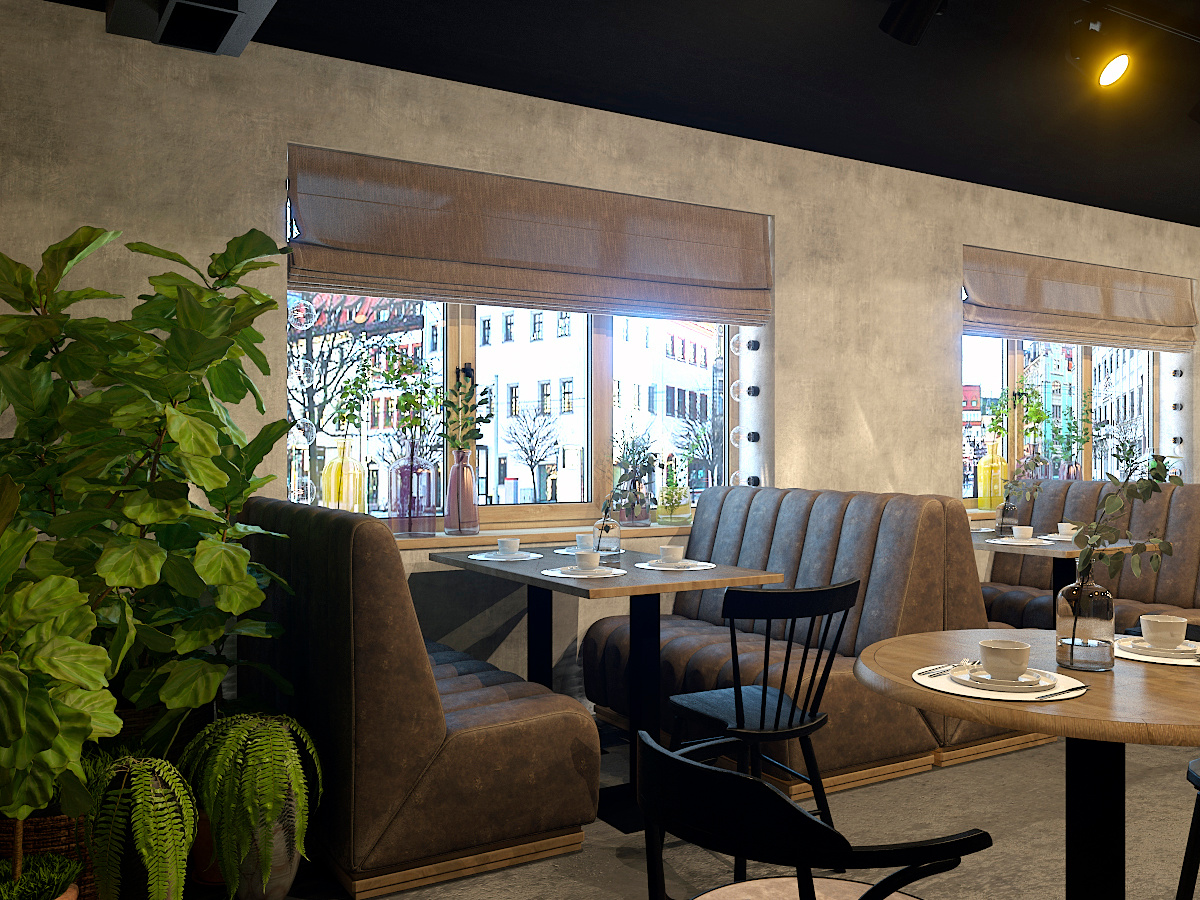 Ресторан «ЮлА» г. Боровичи. Дизайн интерьера в Пскове и Великом Новгороде