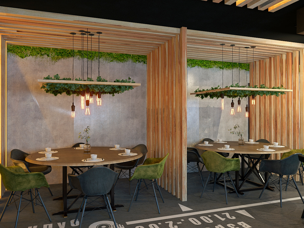 Ресторан «ЮлА» г. Боровичи. Дизайн интерьера в Пскове и Великом Новгороде