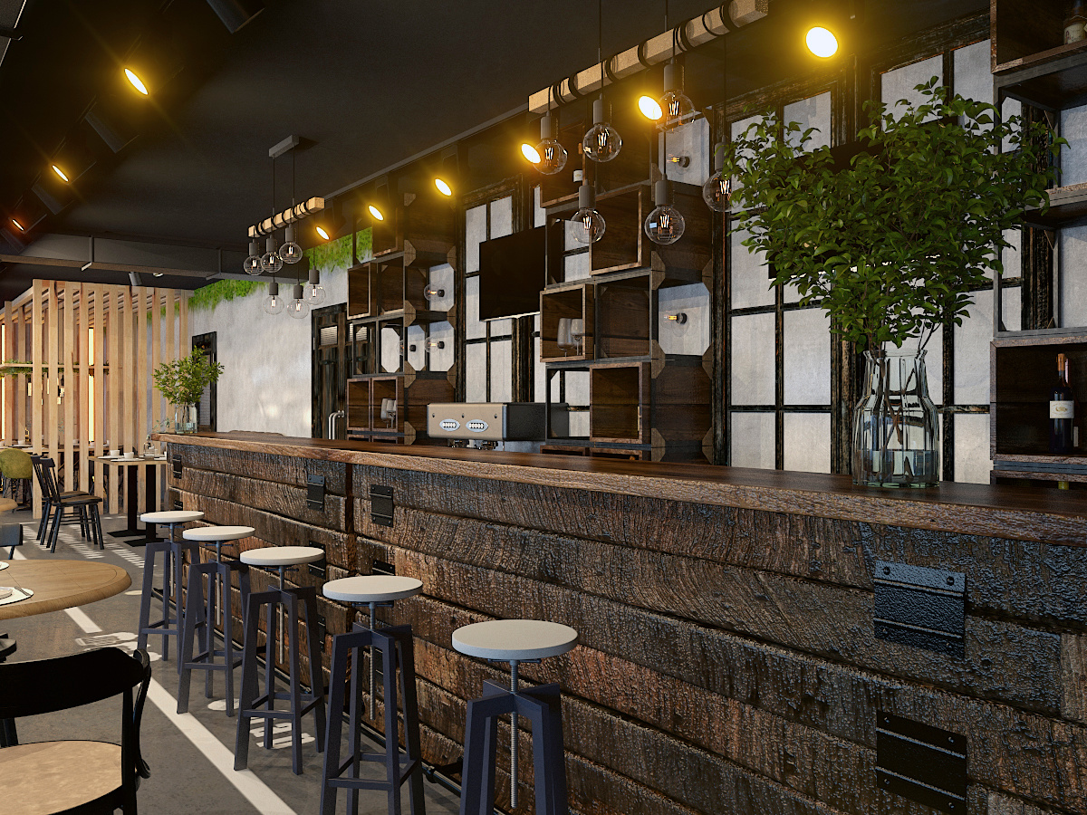 Ресторан «ЮлА» г. Боровичи. Дизайн интерьера в Пскове и Великом Новгороде