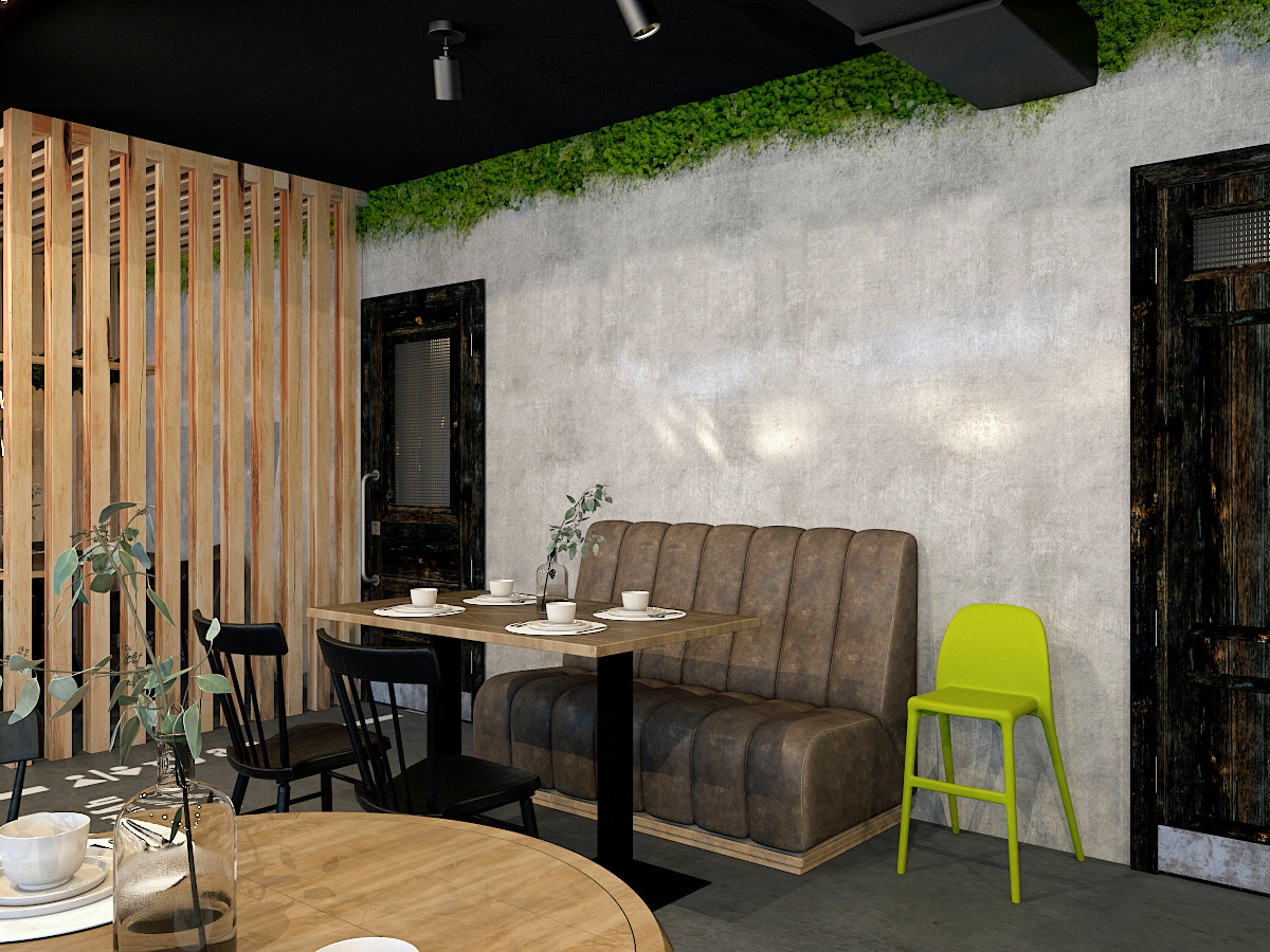 Ресторан «ЮлА» г. Боровичи. Дизайн интерьера в Пскове и Великом Новгороде