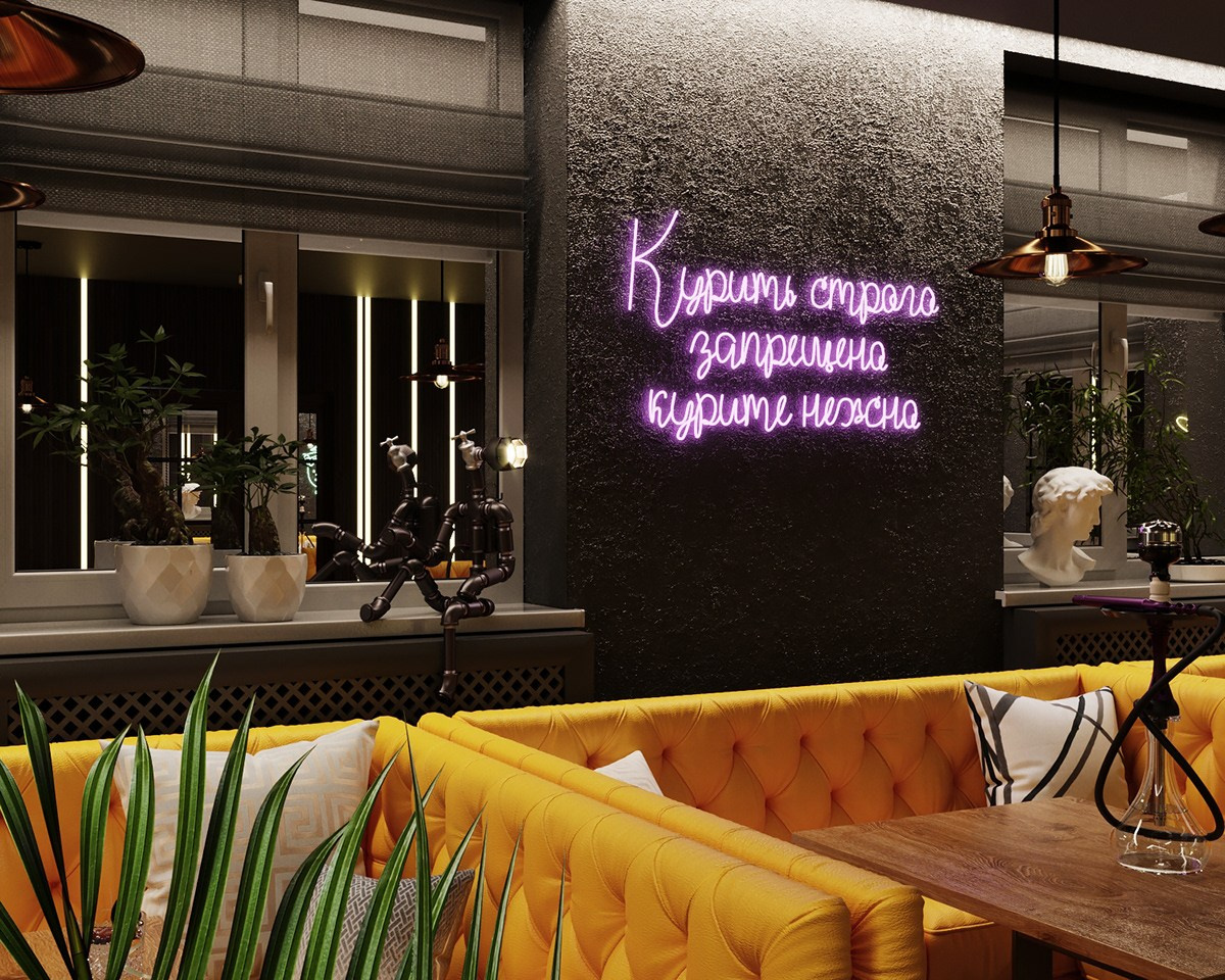 Дизайн и визуализация кальянной зоны 51 м². Заказать 3d визуализацию интерьеров — Дарья Веденёва