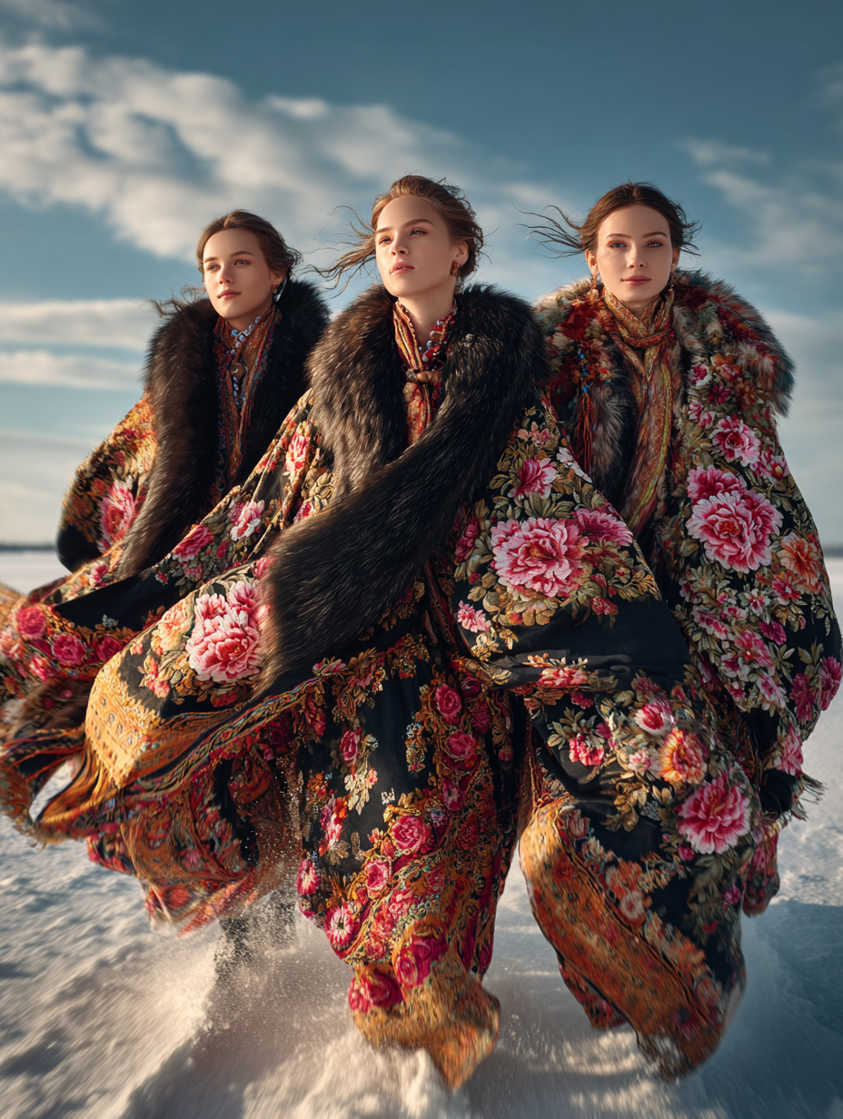 AI образ в этническом стиле, художественный визуал к теме Масленицы