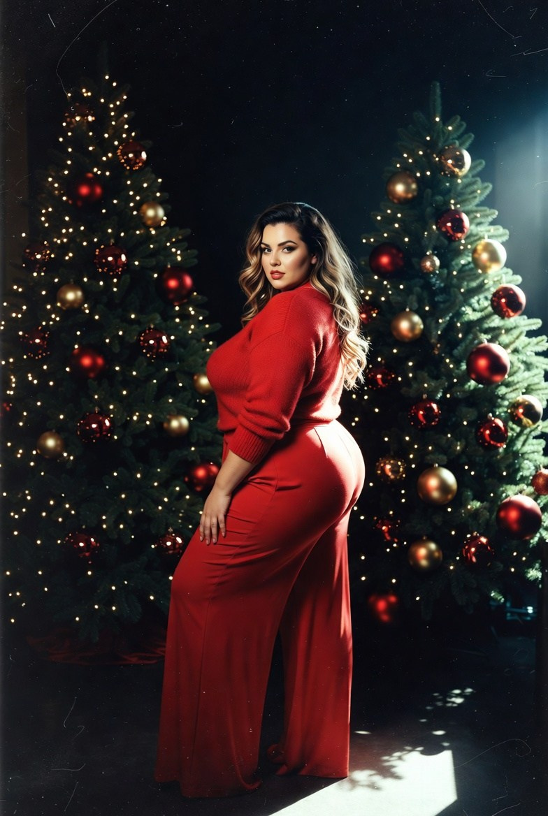 Плюс сайз в красном