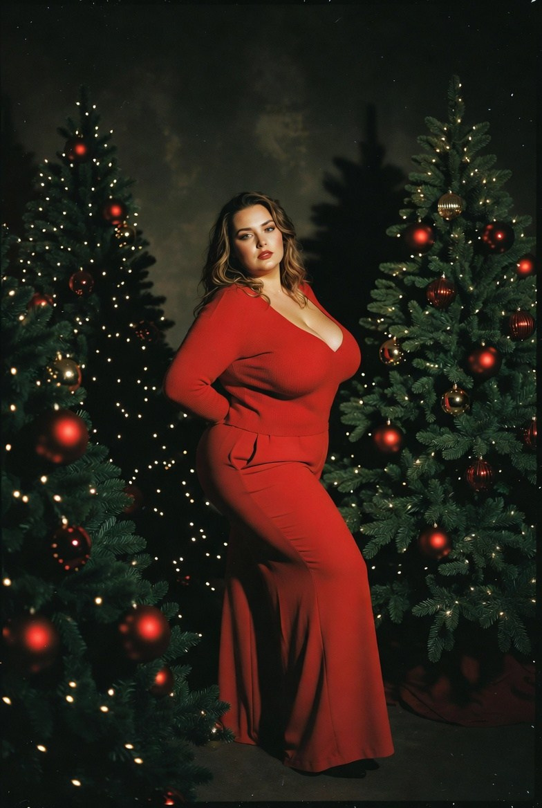 Плюс сайз в красном