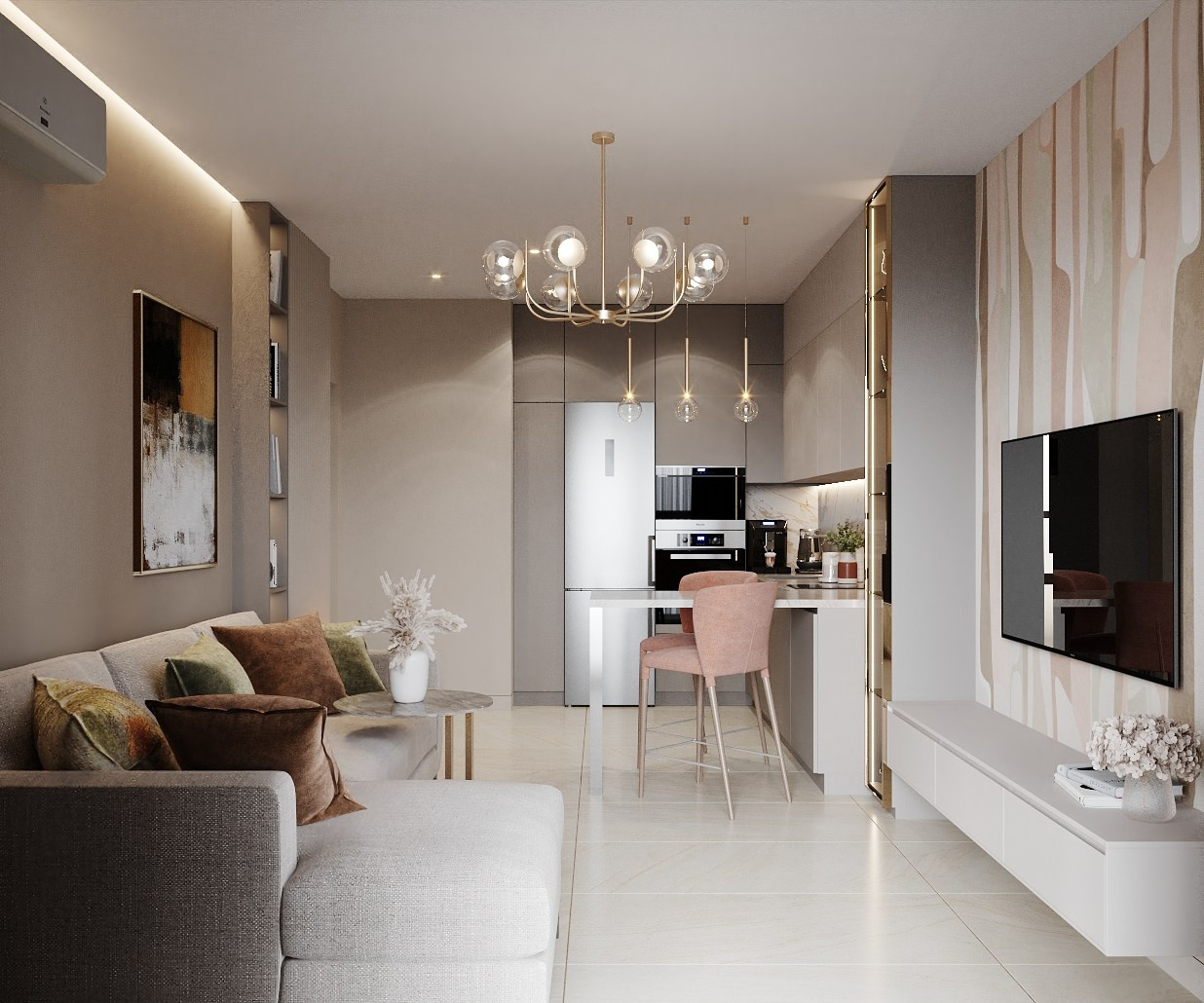 Квартира 45 м², Садовые кварталы. Студия дизайна