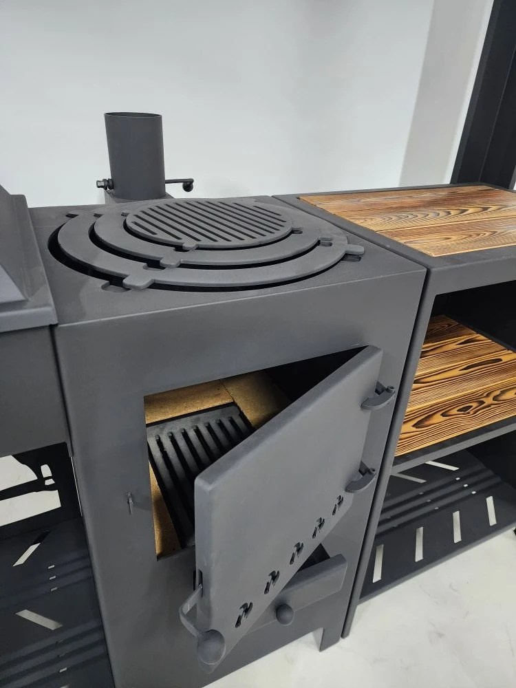 «ДЖЕТА» с печью под казан и смокер с реверсным движением жара. Купить / заказать мангал для дома в Краснодаре от производителя «Дарбин»