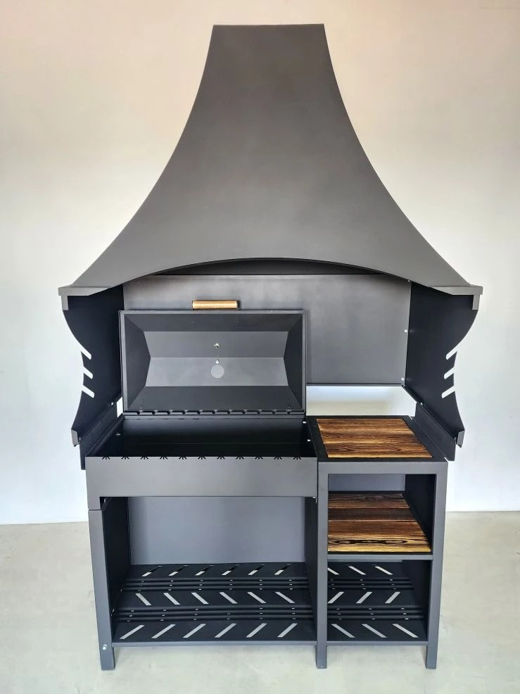 «Джета с вытяжным зонтом и функцией смокер. Купить / заказать мангал для дома в Краснодаре от производителя «Дарбин»