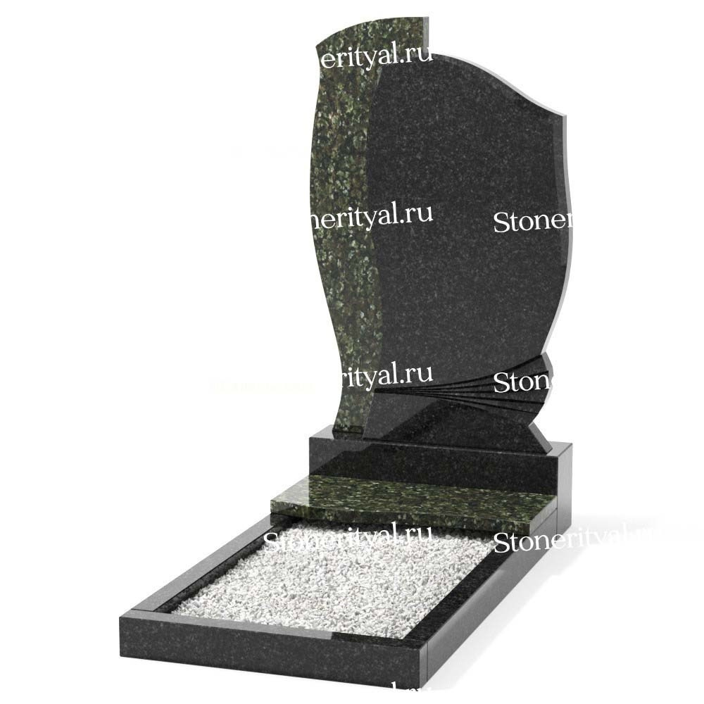 Комбинированные памятники на одного. Изготовление и установка памятников в Москве и МО