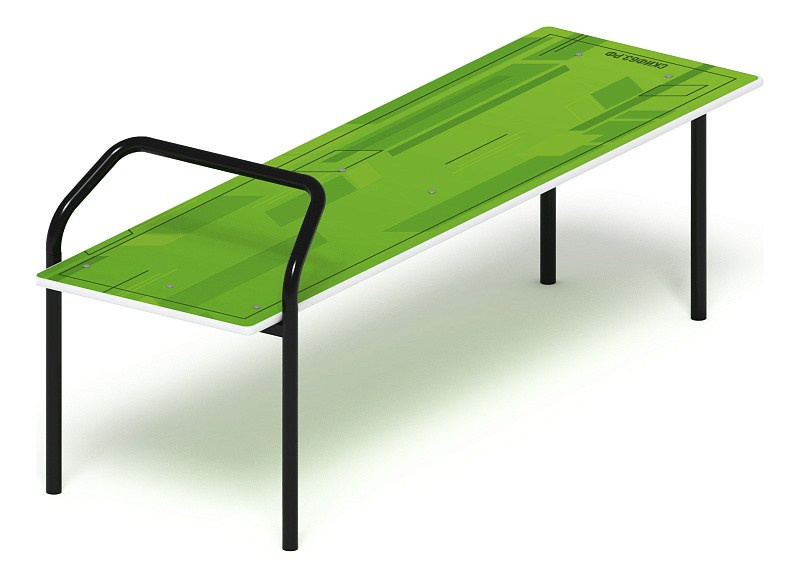 Скамья для пресса (зеленый) - СО 2.40.05-02 Габариты (ШхДхВ): 1800x610x700 Зона безопасности, мм: 2800х1610
