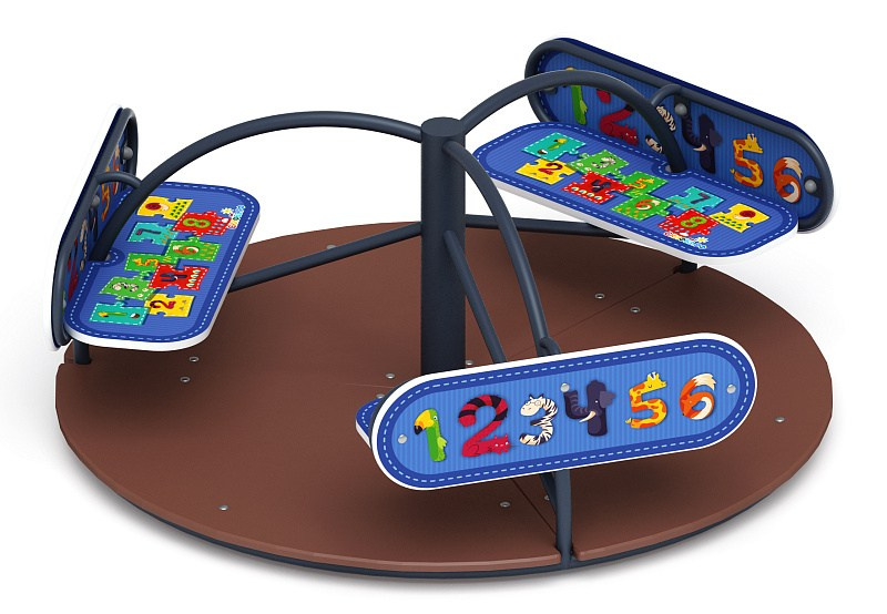 Карусель Солнышко (Арифметика) - ИО 30.01.03-13.И1                                                                                                                                                                 Габариты (ШхДхВ): D=1600 H=700                                                                                                                                                                             Зона безопасности, мм: 5600х5600 D=5600                                                                                                                                             Возрастные ограничения весом не более 70 кг