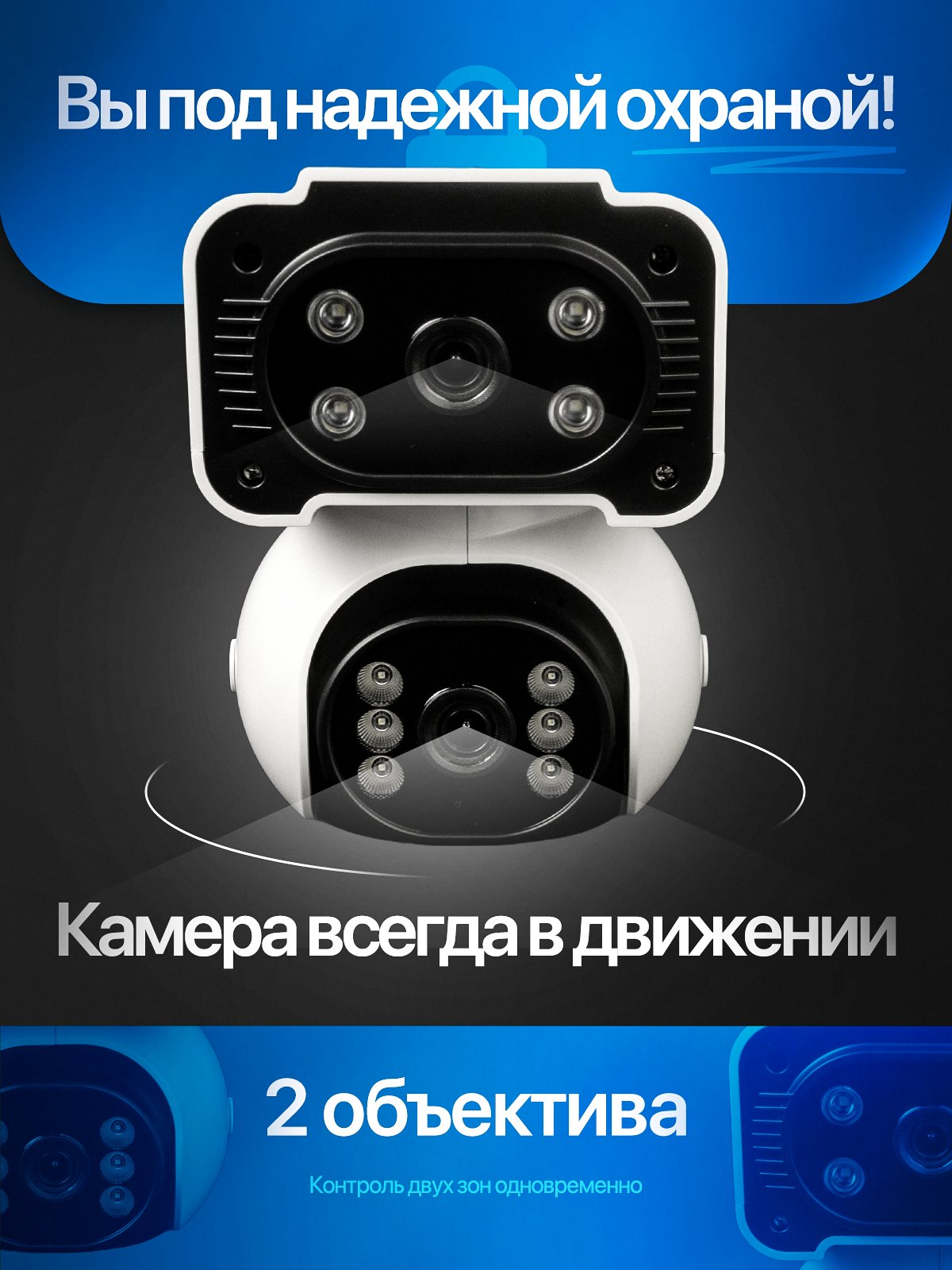 Камера видеонаблюдения. Виталий Боголюбов Инфографика для маркетплейсов