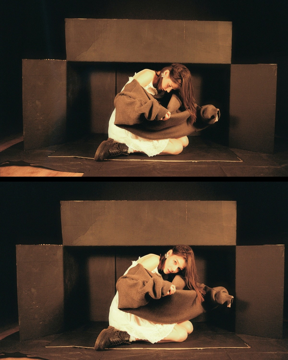 В комнате с чёрной стеной. Художественная фотография. Фотография на плёнку. Илья Вараксин