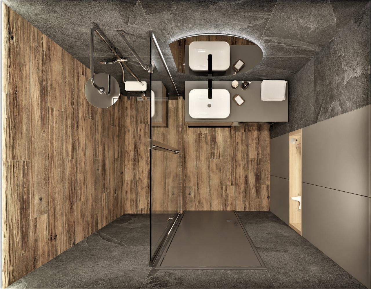 Примеры работ по дизайну ванных нашей студии. Дизайн-интерьера