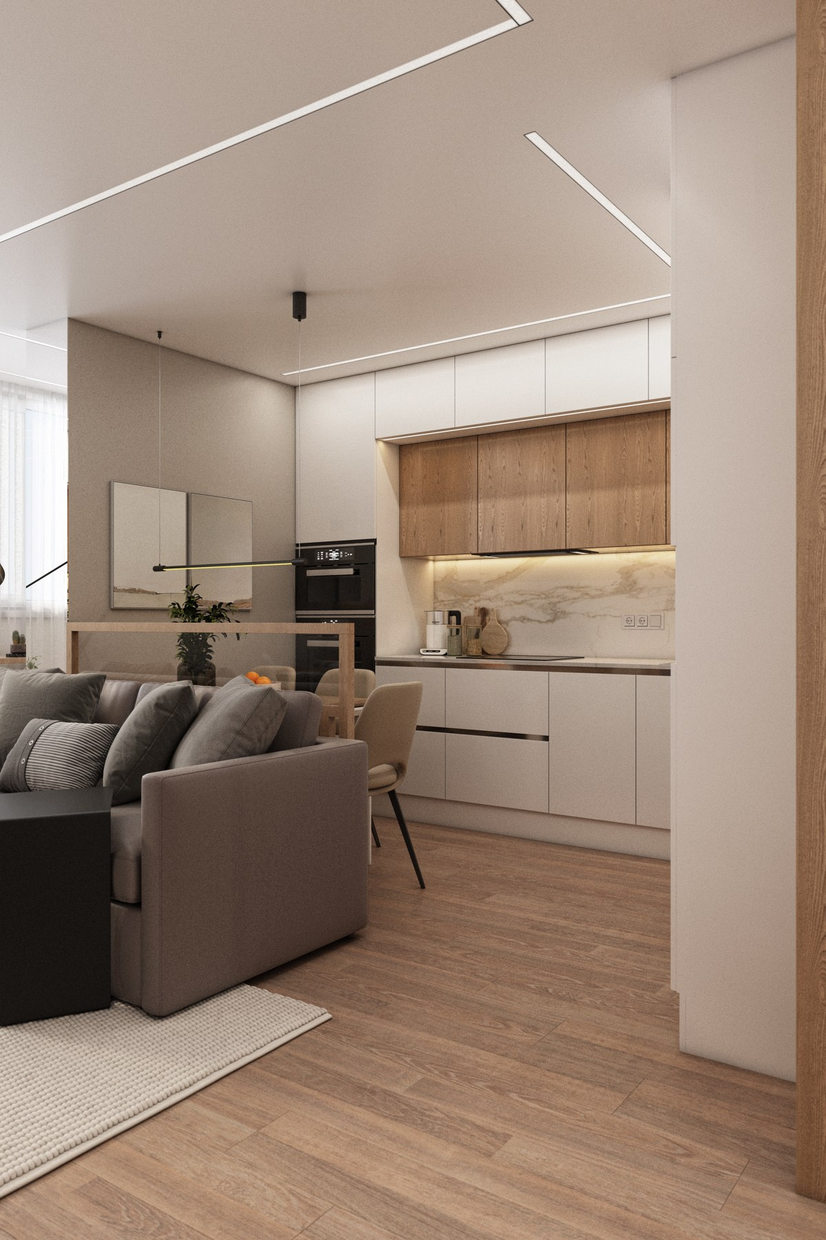 Простой и функциональный интерьер во вторичке. Дизайн-проекты жилых и общественных пространств во Владивостоке