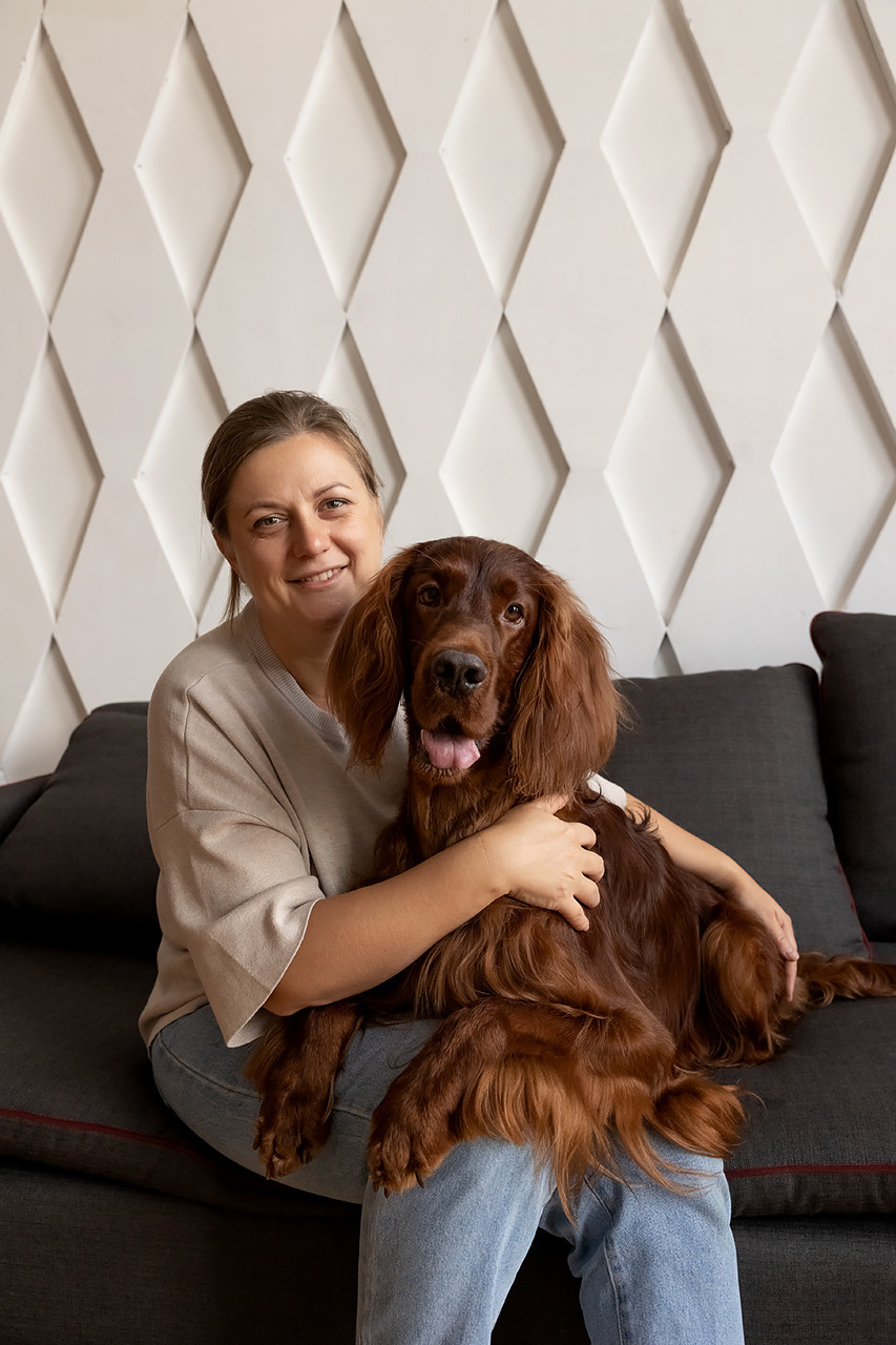 Валентина и Флеш |Ирландский красный сеттер|. Фотограф