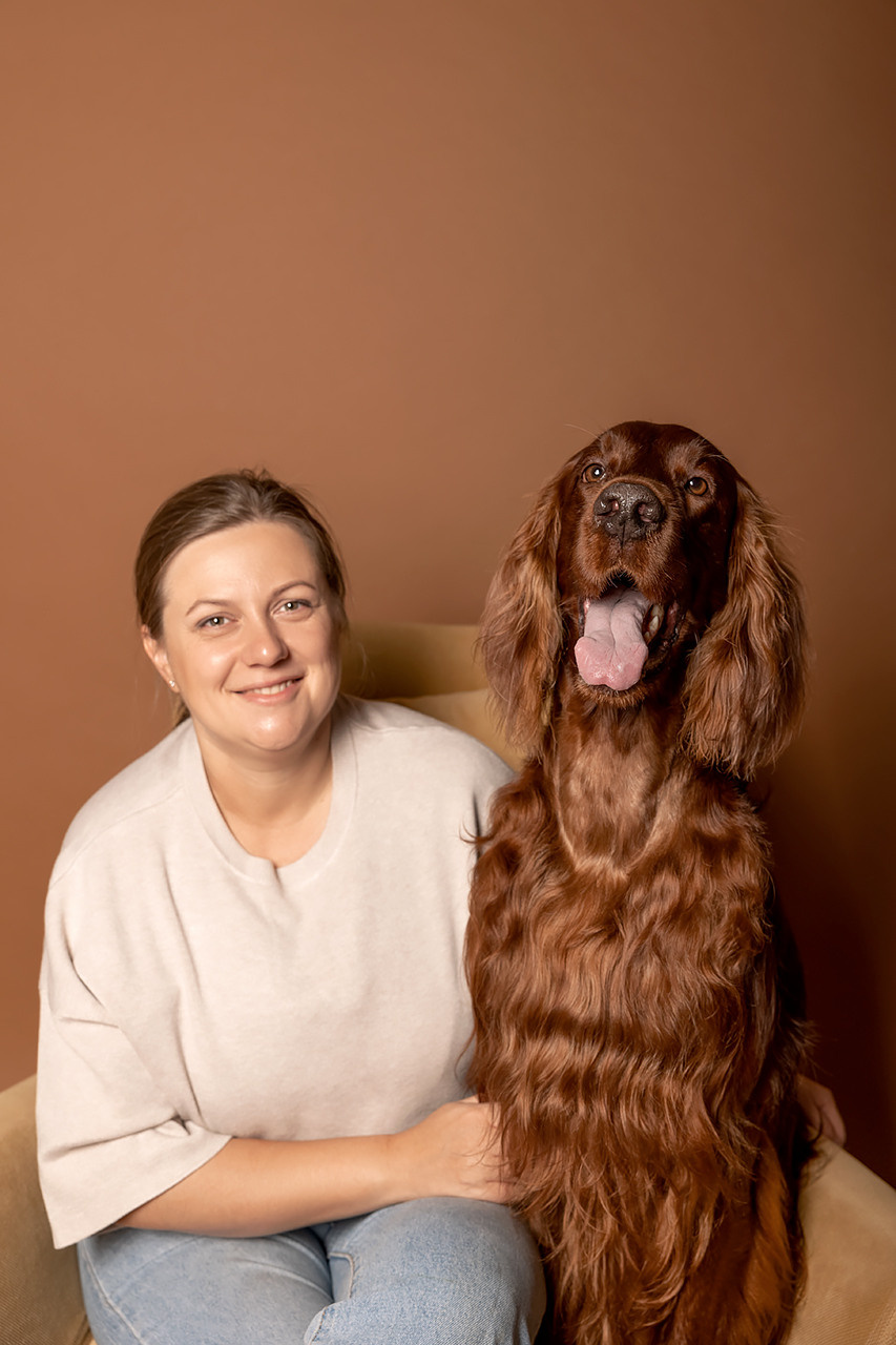 Валентина и Флеш |Ирландский красный сеттер|. Фотограф