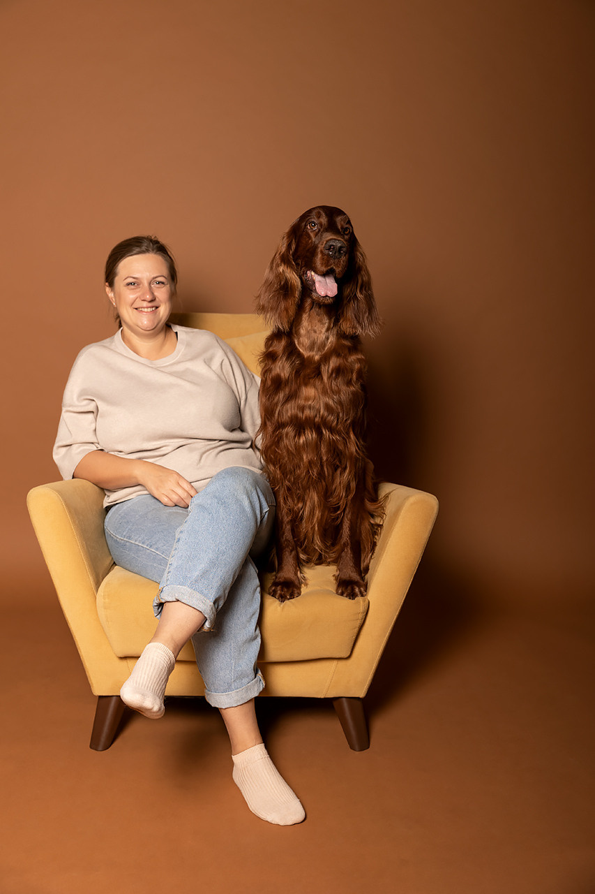 Валентина и Флеш |Ирландский красный сеттер|. Фотограф
