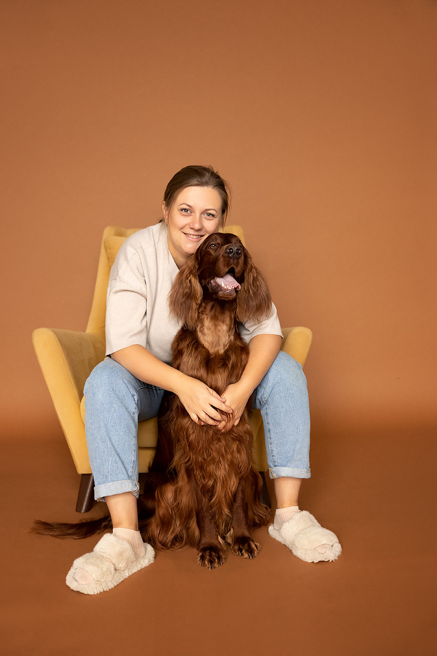 Валентина и Флеш |Ирландский красный сеттер|. Фотограф