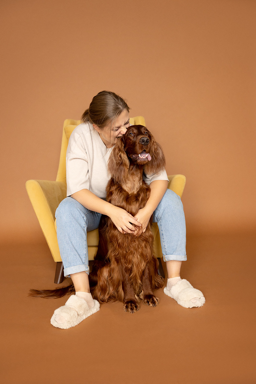 Валентина и Флеш |Ирландский красный сеттер|. Фотограф