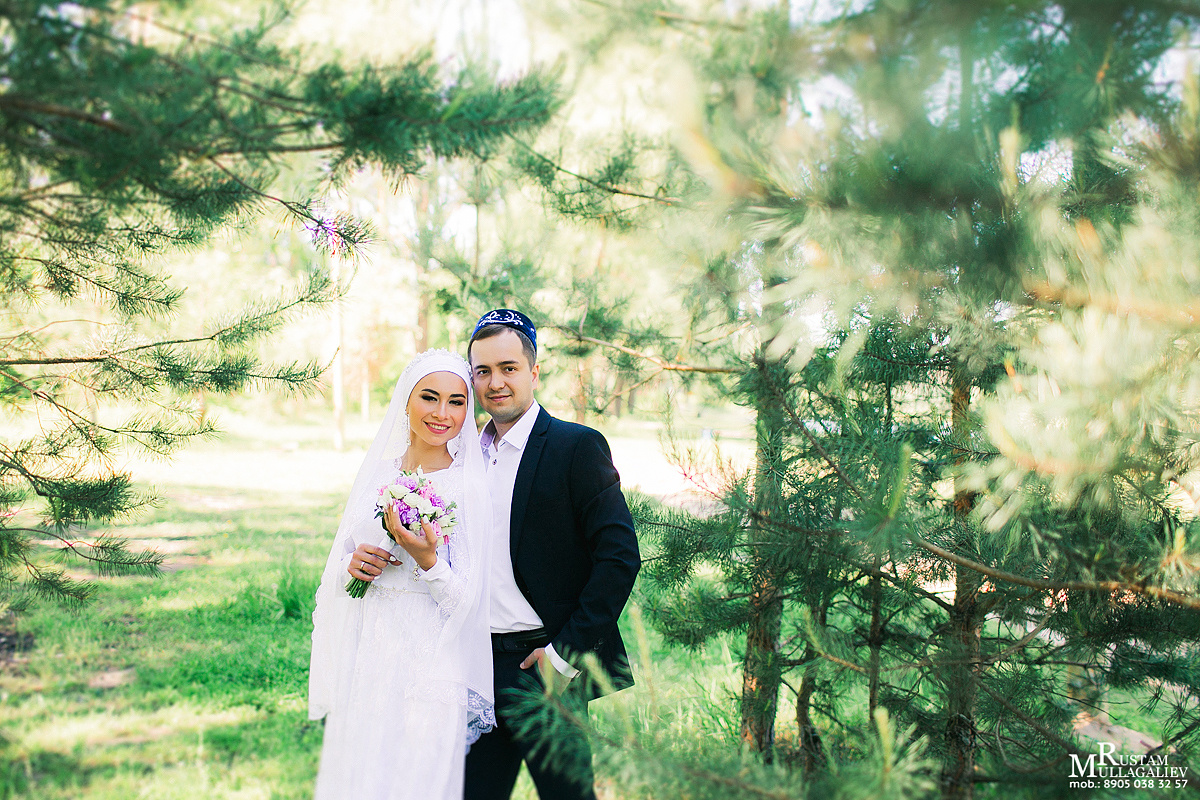 никах на природе, никах Казань, мечеть Ярдэм, платье на никах, фотосессия на природе 
