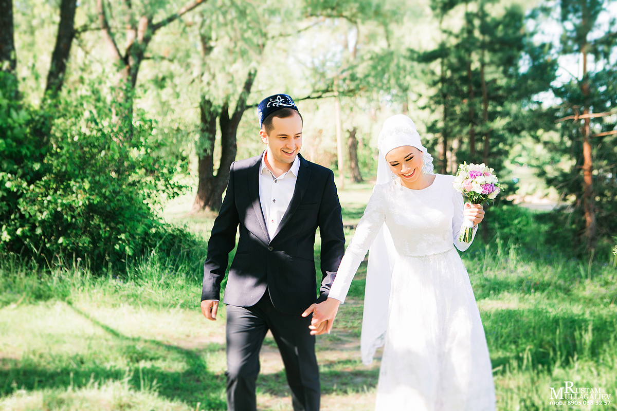 никах на природе, никах Казань, мечеть Ярдэм, платье на никах, фотосессия на природе 
