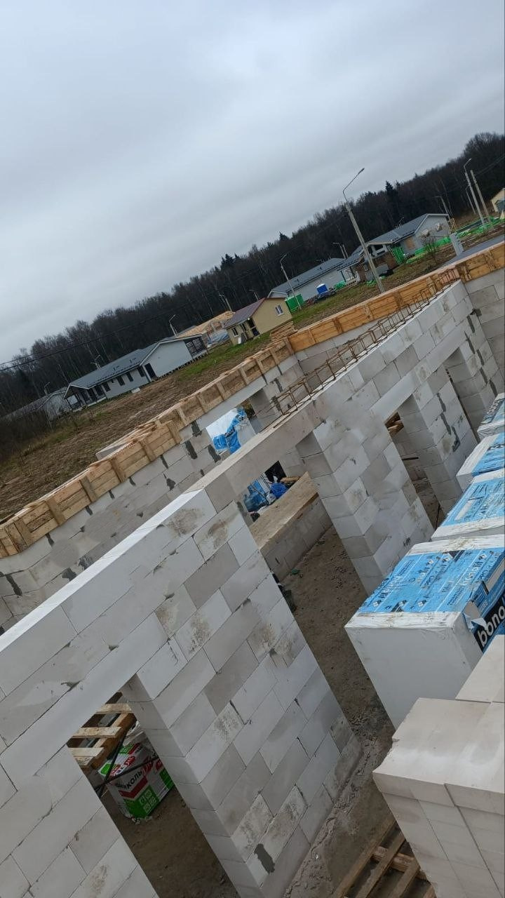 Устройство армопояса на стенах объекта МД-009 в Красногорском районе