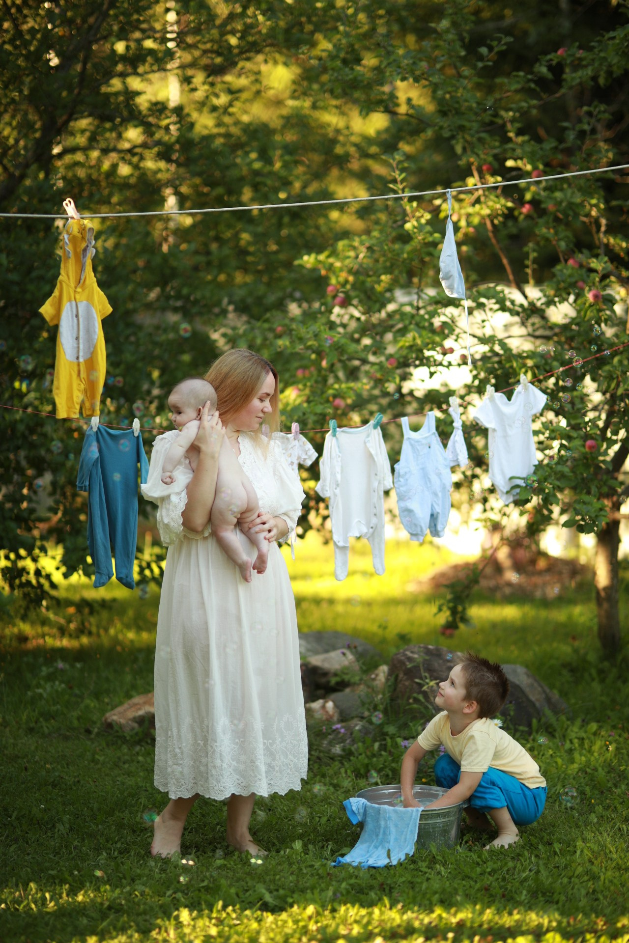 Большая стирка. Фотограф Юлия Рязанова Москва семейный и детский